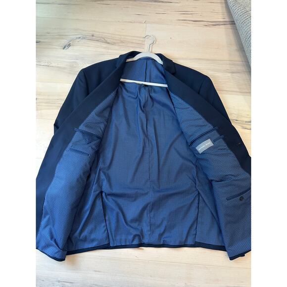 Men's Michael Kors Navy Suit Jacket/Blazer/Sportscoat Size 48R Business - Picture 5 of 8